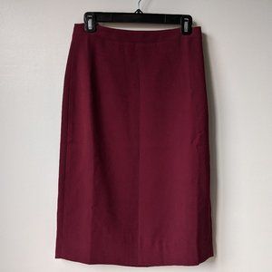 J. Crew Burgundy Pencil Skirt in 365 Crepe